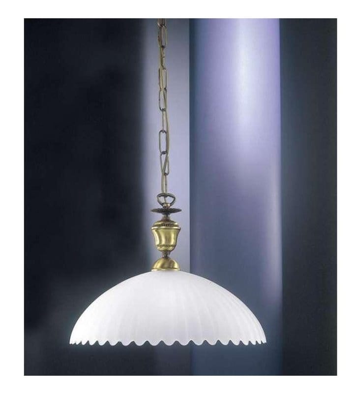 Lampa wisząca do kuchni ze szklanym kloszem na łańcuchu dekoracyjny klosz - OD RĘKI