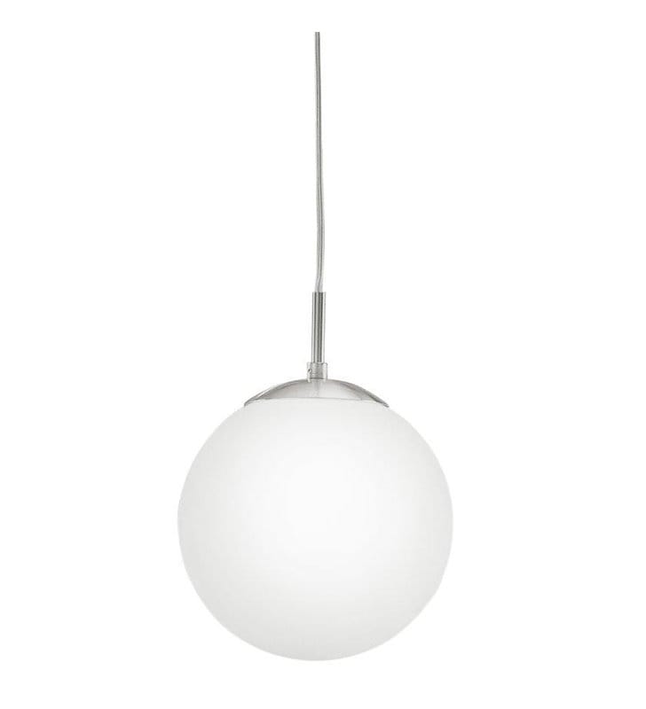 Mała lampa wisząca Rondo 20cm biała szklana kula do salonu sypialni jadalni