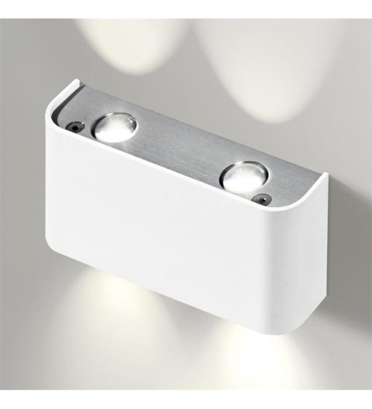 Kinkiet Ginno LED biały mały z dwustronnym strumieniem światła styl minimalistyczny