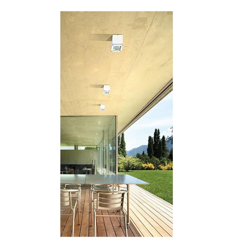 Sufitowa lampa zewnętrzna ogrodowa plafon Tonio kolor biały IP54