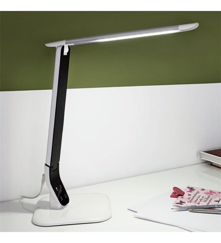Lampa biurkowa Sellano LED ze ściemniaczem włącznik na lampie regulacja barwy światła