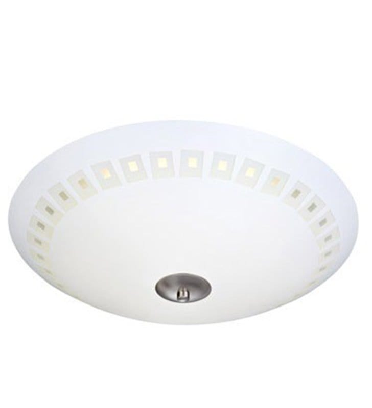 Plafon Adria 430 LED szklany okrągły biały z ozdobnym brzegiem