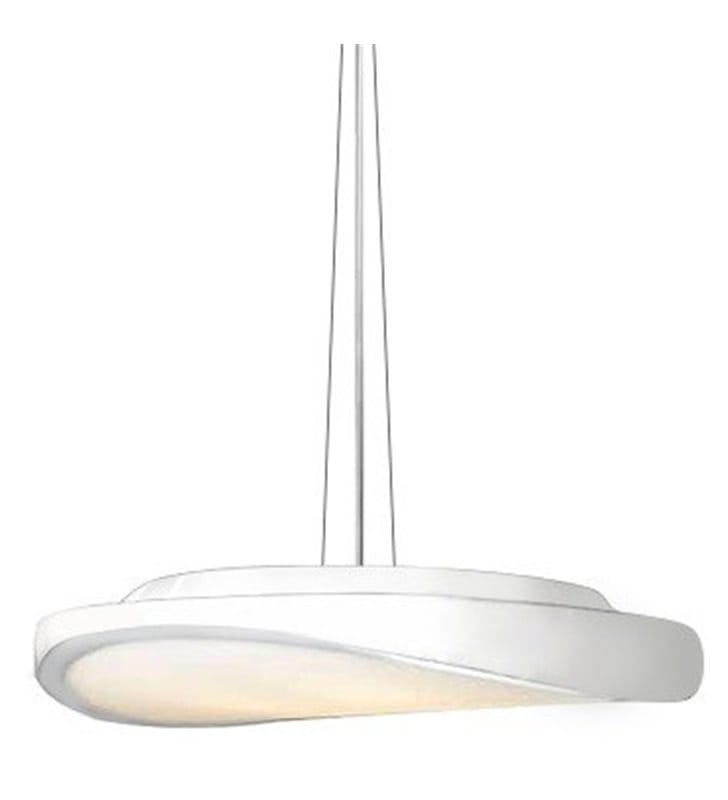 Circulo biała lampa wisząca o nieregularnym kształcie do sypialni kuchni salonu jadalni - OD RĘKI