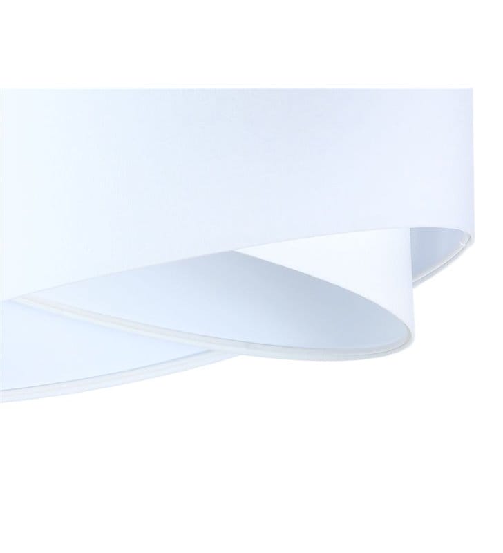 Lampa wisząca Candy biała welurowa z dwoma asymetrycznymi kloszami