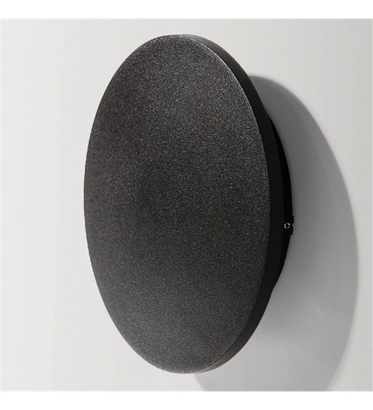 Kinkiet Ancona LED czarny okrągły średnica 13,5cm do wnętrz nowoczesnych industrialnych minimalistycznych AZZARDO