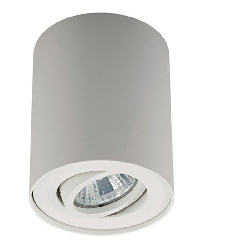 Ruchoma biała lampa sufitowa typu downlight walec Rondoo GU10 - DOSTĘPNA OD RĘKI