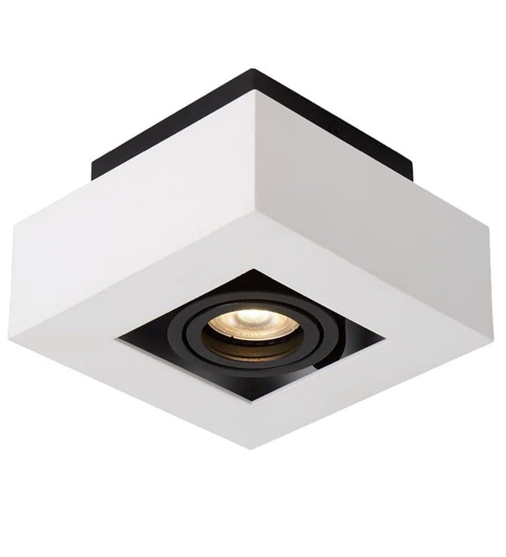 Lampa sufitowa plafon Casemiro 140 biało czarna styl techniczny