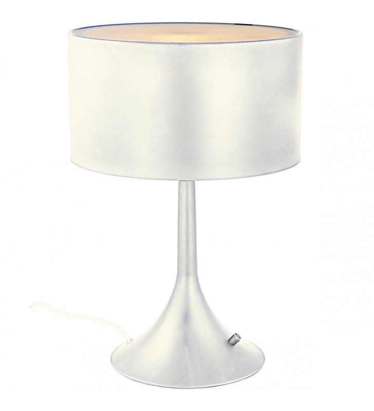 Lampa stołowa nocna Niang biała ze ściemniaczem na lampie idealna do sypialni