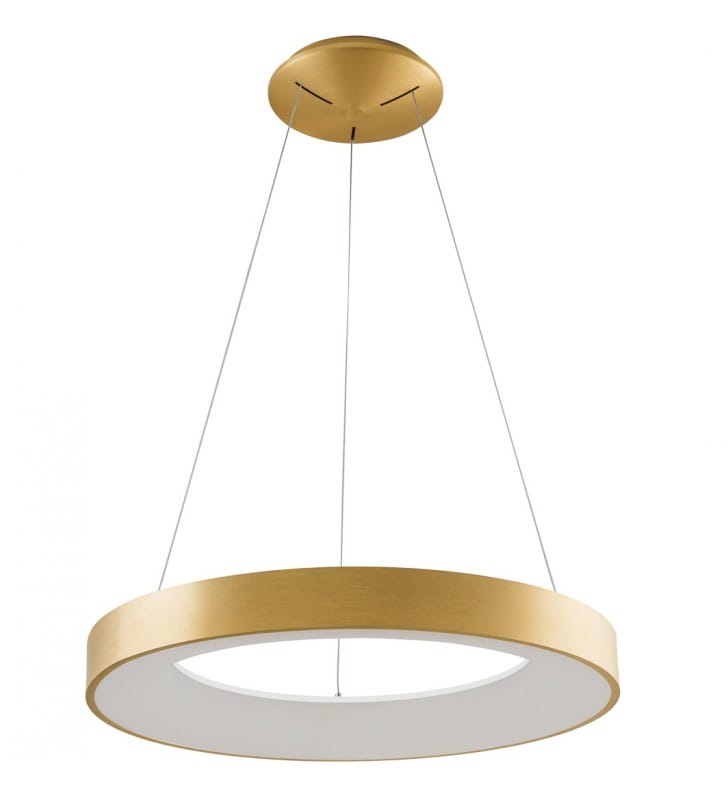 Nowoczesna złota lampa wisząca Giulia LED 60cm 3000K do salonu kuchni jadalni sypialni
