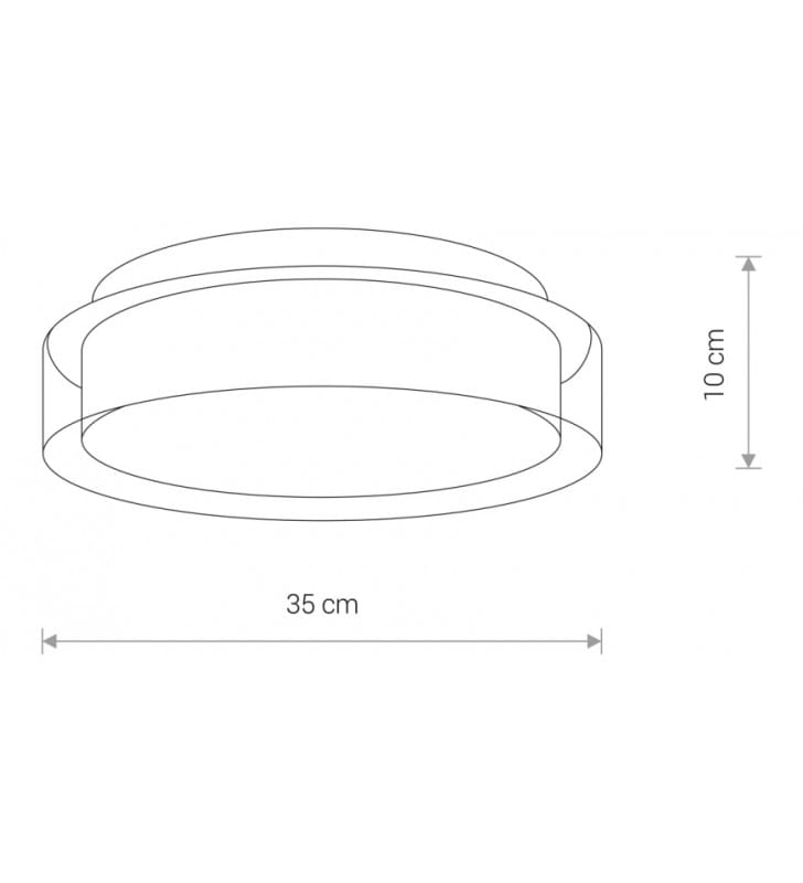 Okrągły plafon łazienkowy Pan LED 35cm podwójny klosz naturalna barwa światła 4000K