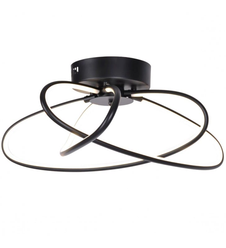 Lampa sufitowa Lelo LED czarna nowoczesna do salonu sypialni kuchni na przedpokój