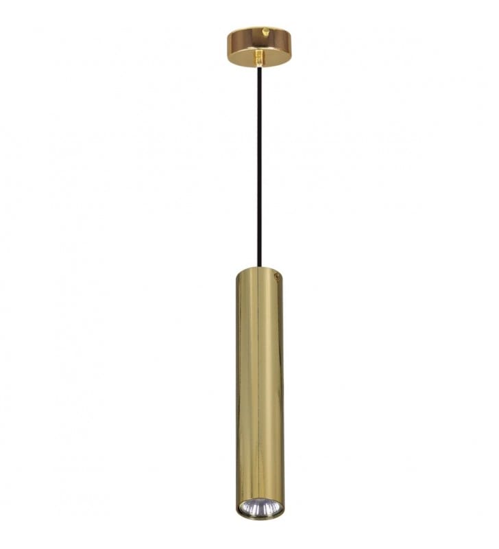 Złota pojedyncza nowoczesna lampa wisząca Cork z metalu