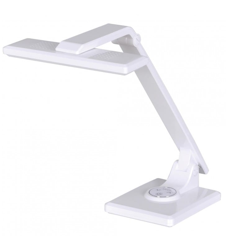 Lampa biurkowa LED biała Miro z włącznikiem dotykowym klosz można przekręcać