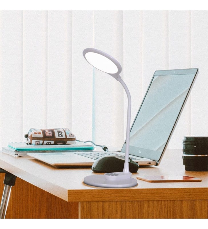 Lampka biurkowa kinkiet 2w1 Didi kolor biały LED zmiana koloru światła ciepły naturalny zimny