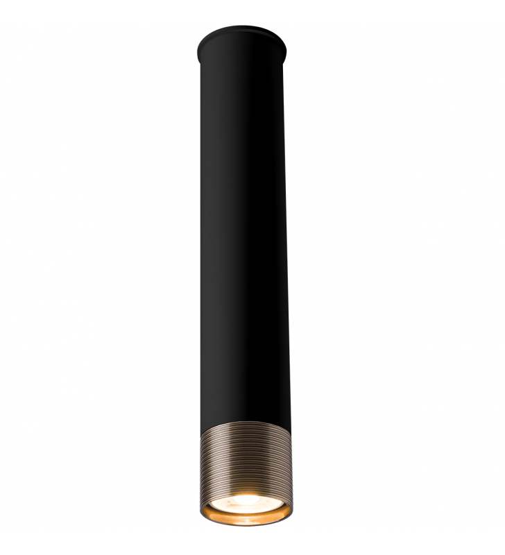 Lampa sufitowa typu downlight Eido czarno patynowa wysokość 35cm