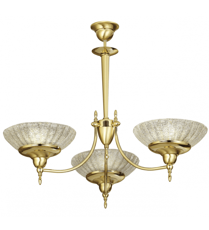 Potrójny złoty klasyczny żyrandol Onyx Kryształ szklane klosze w górę bez łańcucha do salonu sypialni do stylowych wnętrz