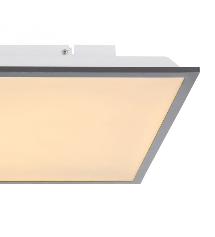 Kwadratowy nowoczesny grafitowy plafon Doro 45cm LED ciepła barwa światła 3000K