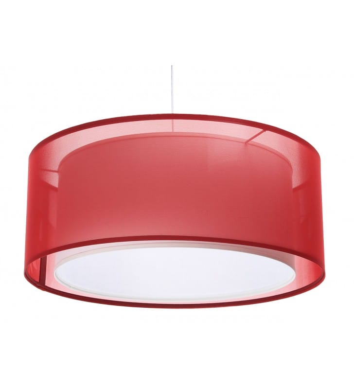 Lampa wisząca Donato 60cm czerwona na 3 żarówki do salonu sypialni jadalni lub pokoju dziecka