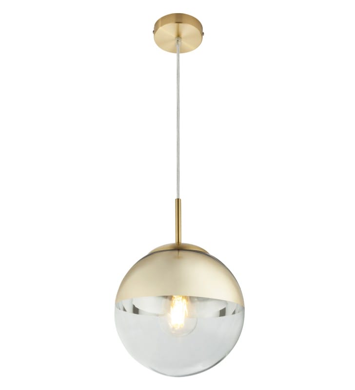 Nowoczesna 25cm złota lampa wisząca Varus klosz szklana kula do salonu sypialni jadalni kuchni