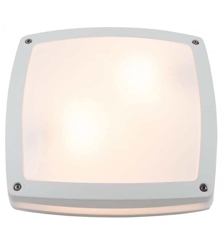 Kwadratowy plafon zewnętrzny ogrodowa Fano LED IP54 biały