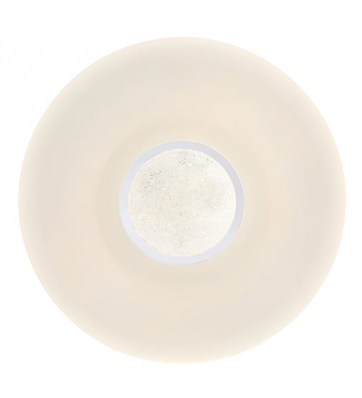Biały plafon Sully z efektem tęczy kryształki 41cm pilot RGB LED ściemniacz oświetlenie nocne