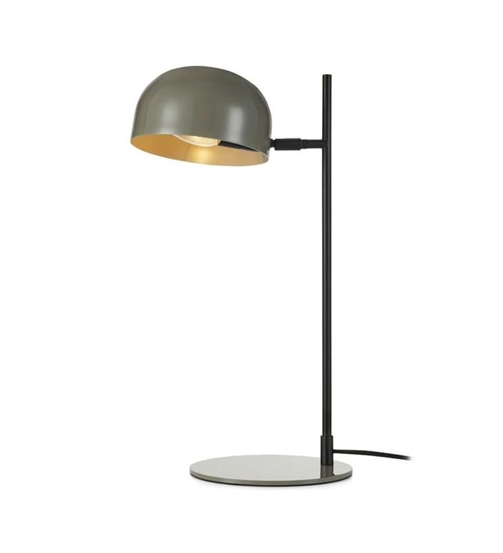 Szara lampa nocna stołowa Pose czarne wykończenie metal włącznik na przewodzie Markslojd