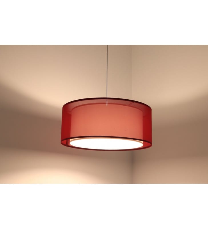 Lampa wisząca Donato czerwona 40cm do salonu sypialni lub pokoju dziecka