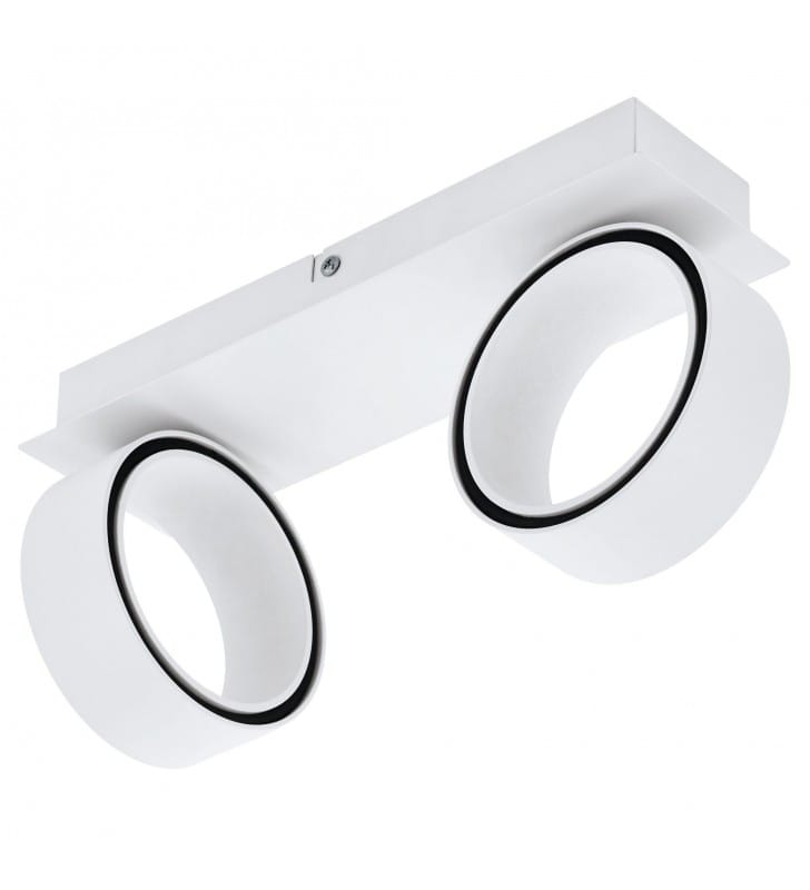 Nowoczesna biała lampa sufitowa 2 pierścienie Albariza LED 3000K Eglo