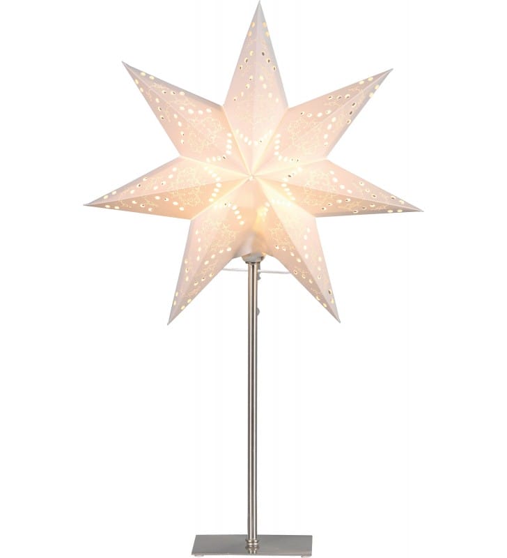 Lampa stojąca na komodę Sensy dekoracyjna gwiazda na stalowej podstawie