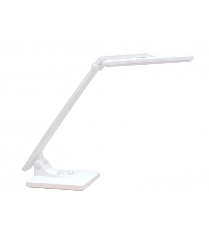 Lampa biurkowa LED biała Miro z włącznikiem dotykowym klosz można przekręcać