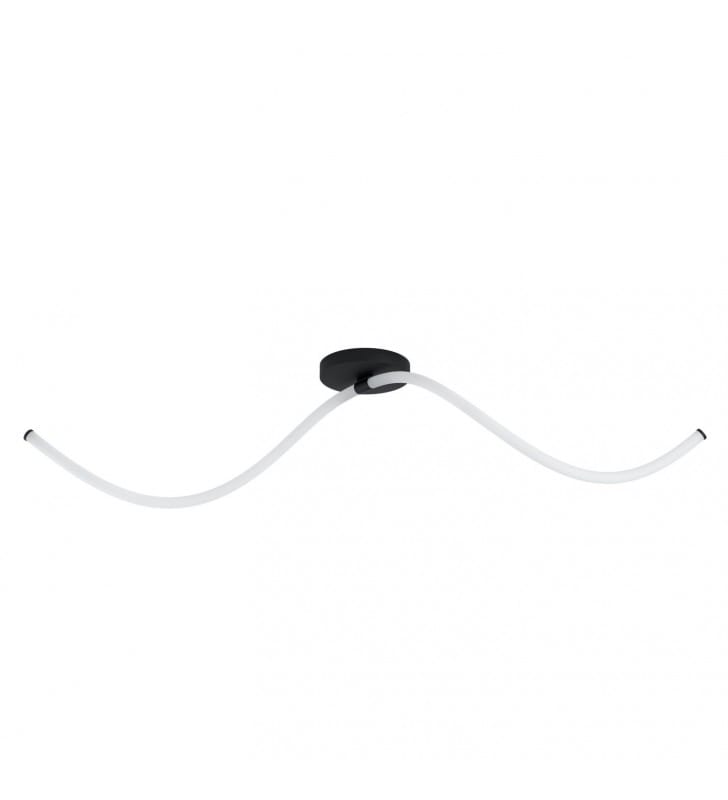 Nowoczesna designerska minimalistyczna lampa sufitowa Banderillas biały profil LED czarny metal