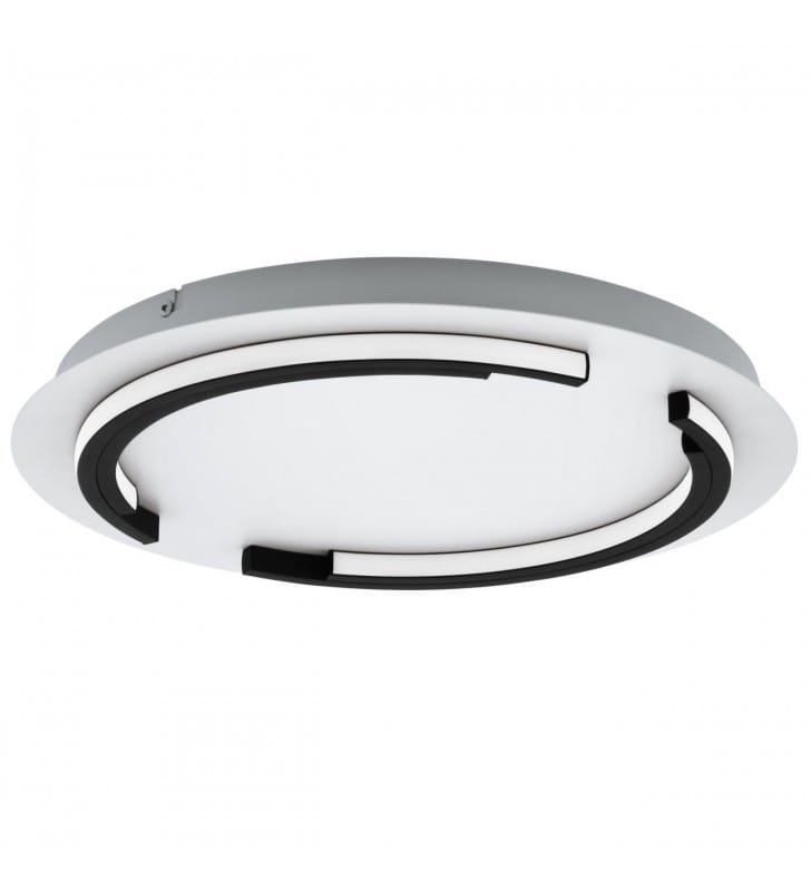 Plafon Zampote LED biały z czarnym wykończeniem okrągły 42cm