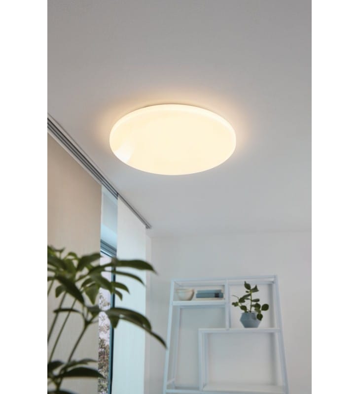 Okrągły biały plafon z tworzywa Frania LED 55cm 98446 Eglo