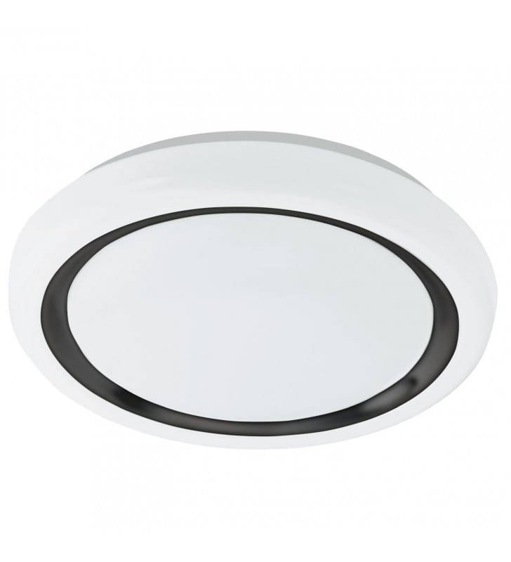 Plafon Capasso LED 3000K biały z czarnym ringiem 34cm