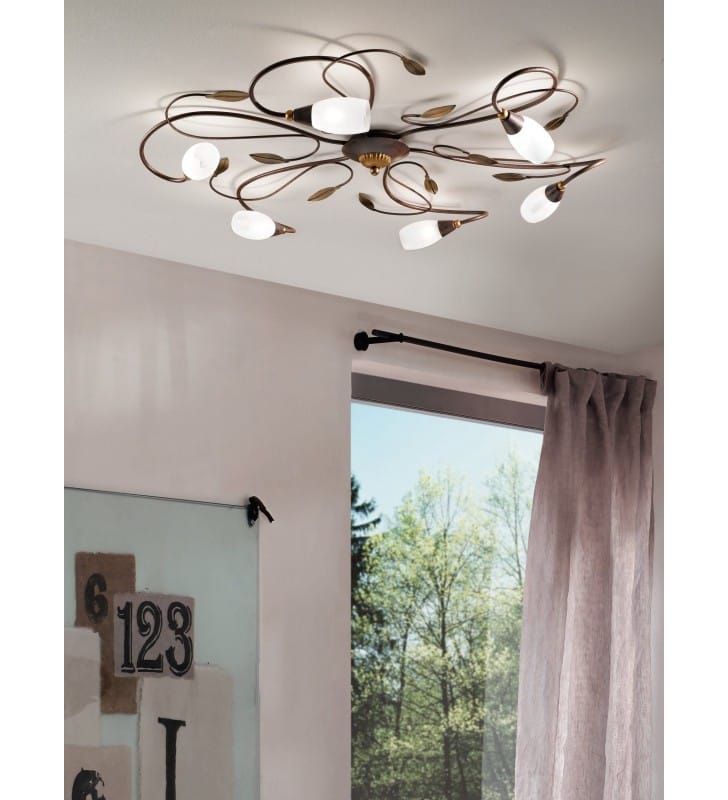 Duża dekoracyjna lampa sufitowa Gerbera1 do salonu sypialni na korytarz - OD RĘKI