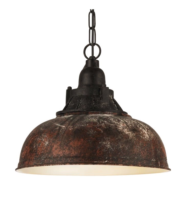 Lampa wisząca Grantham1 w kolorze antycznego brązu postarzana styl industrialny vintage do restauracji salonu jadalni kuchni