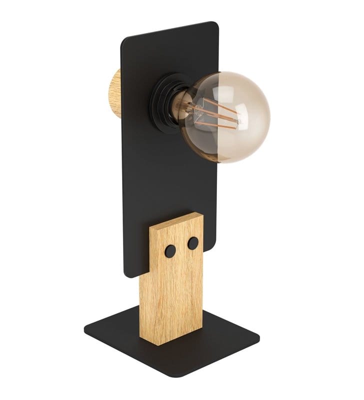 Loftowa minimalistyczna lampa stołowa Bramerton odsłonięta żarówka