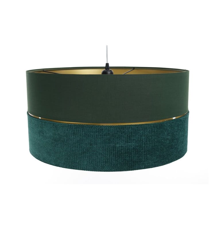 Lampa wisząca nowoczesna Jean zielona materiałowa z łączonych tkanin