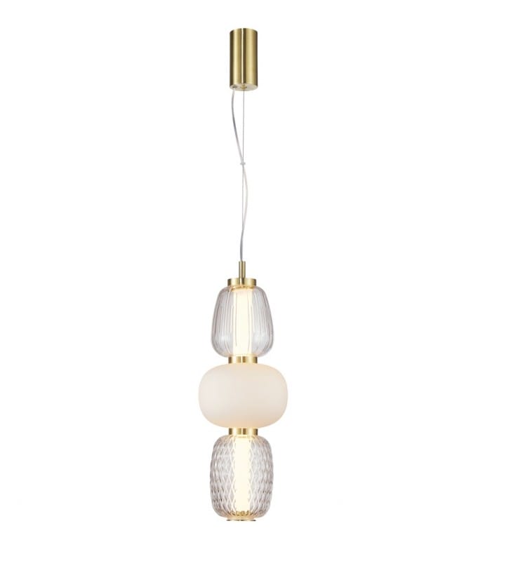 Lampa wisząca Eris LED nowoczesna glamour designerska szklana dekoracyjne klosze