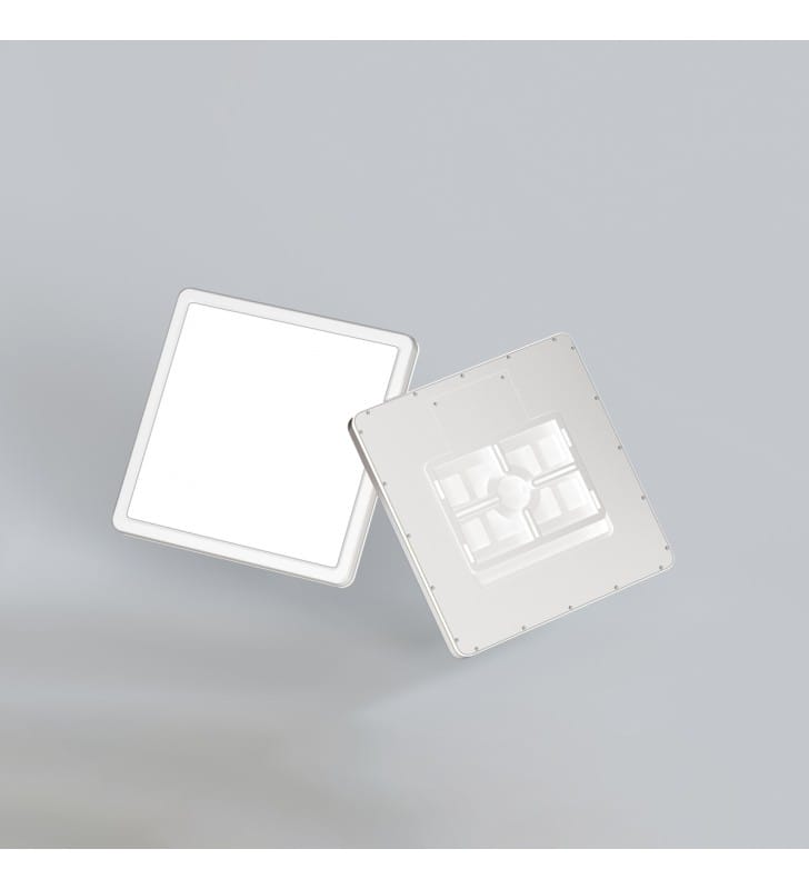Kwadratowy biały mały plafon Aleria 23cm LED