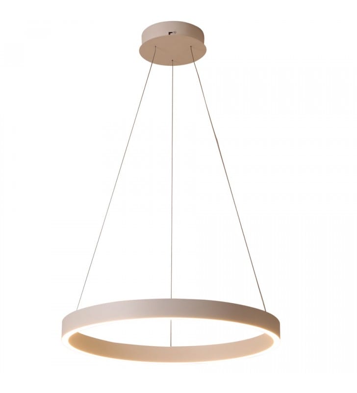 Złota nowoczesna lampa wisząca Brasco Down LED 60cm pojedynczy pierścień do salonu sypialni jadalni kuchni