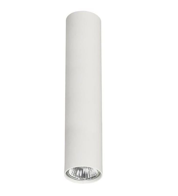 Lampa sufitowa Eye White biała podłużny 25cm walec do salonu sypialni kuchni na przedpokój 1xGU10