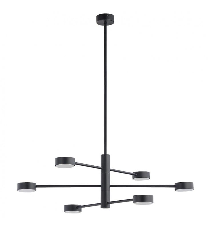 Żyrandol Orbit czarny metalowy 6pkt do salonu nad stół w jadalni sztywne ramię Nowodvorski