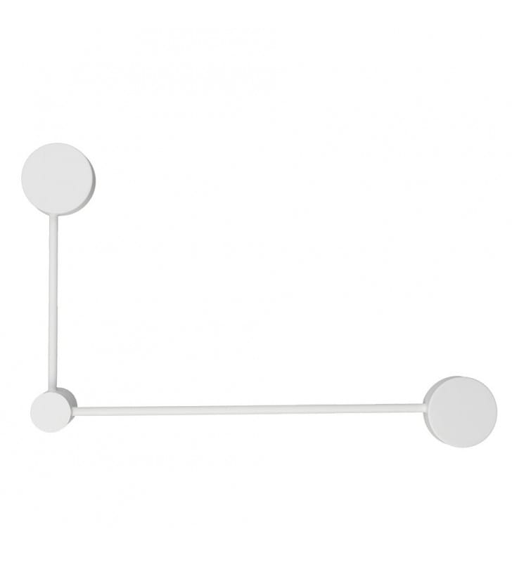 Lampa ścienna Orbit 2 pkt biała designerska minimalistyczna do salonu sypialni oświetlenie dekoracyjne