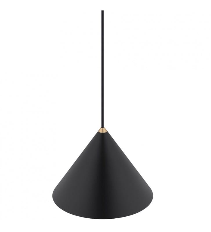 Lampa wisząca Zenith metalowa stożek 20cm mosiężny detal do jadalni kuchni salonu