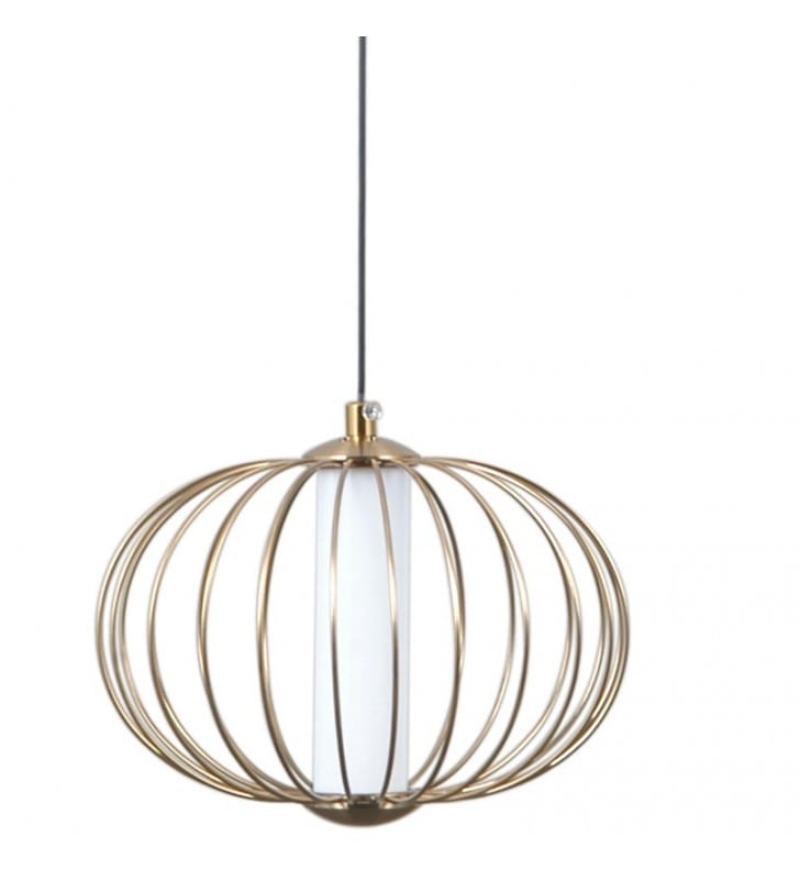 Lampa wisząca Rabel LED złota z metalu ciepła barwa światła Italux
