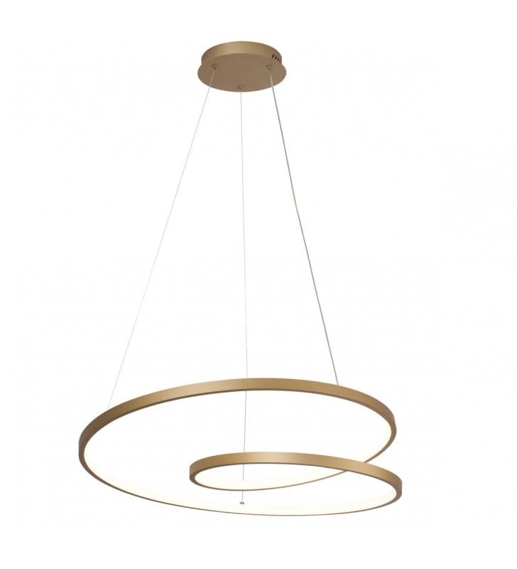 Złota nowoczesna lampa wisząca do salonu kuchni jadalni Reina LED Italux