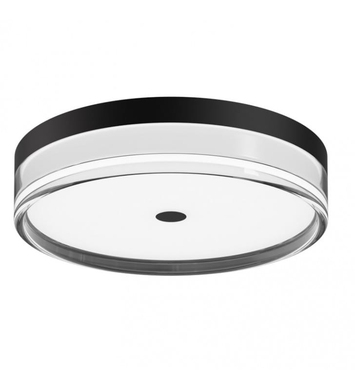 Plastikowy plafon sufitowy Molino LED 30cm czarny wybór barwy światła
